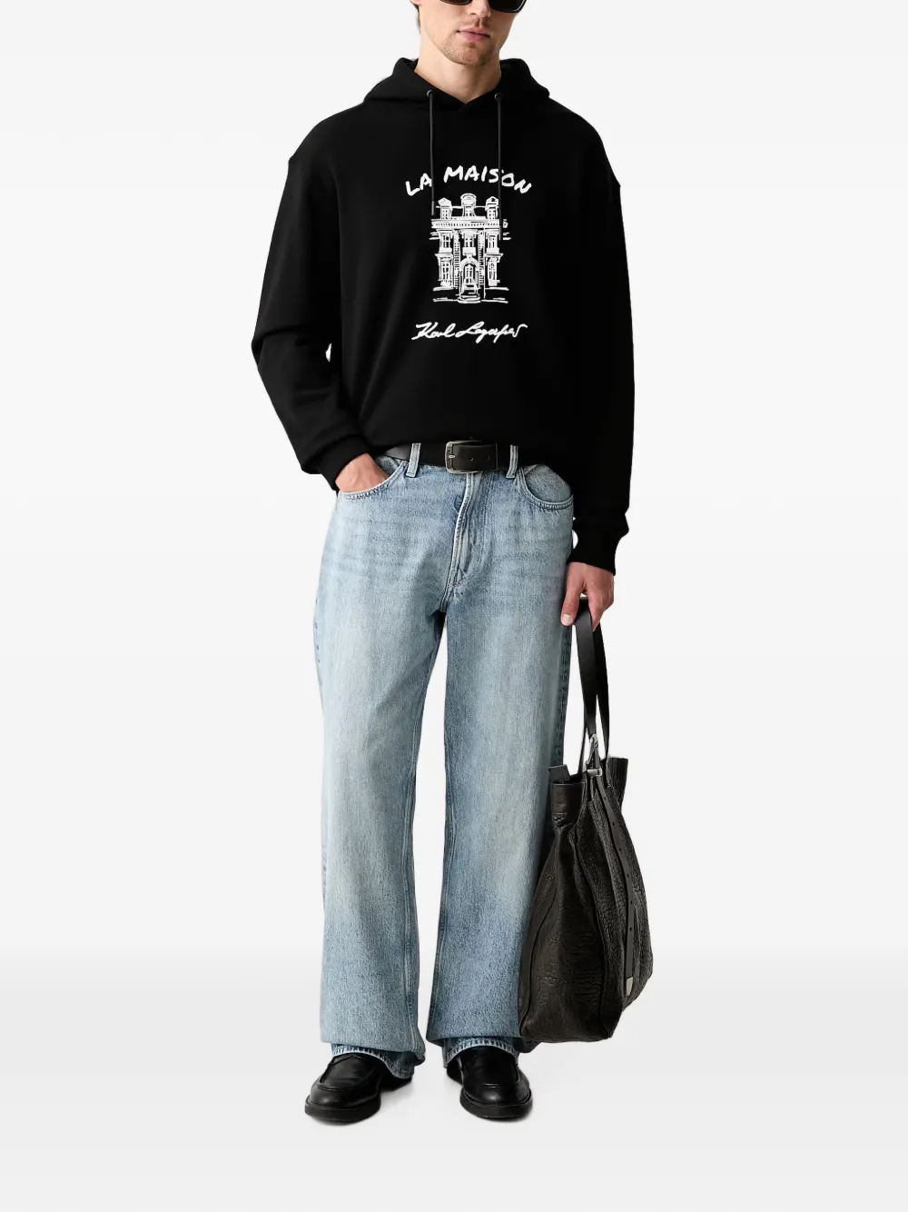Karl Lagerfeld La Maison hoodie met grafische print Zwart