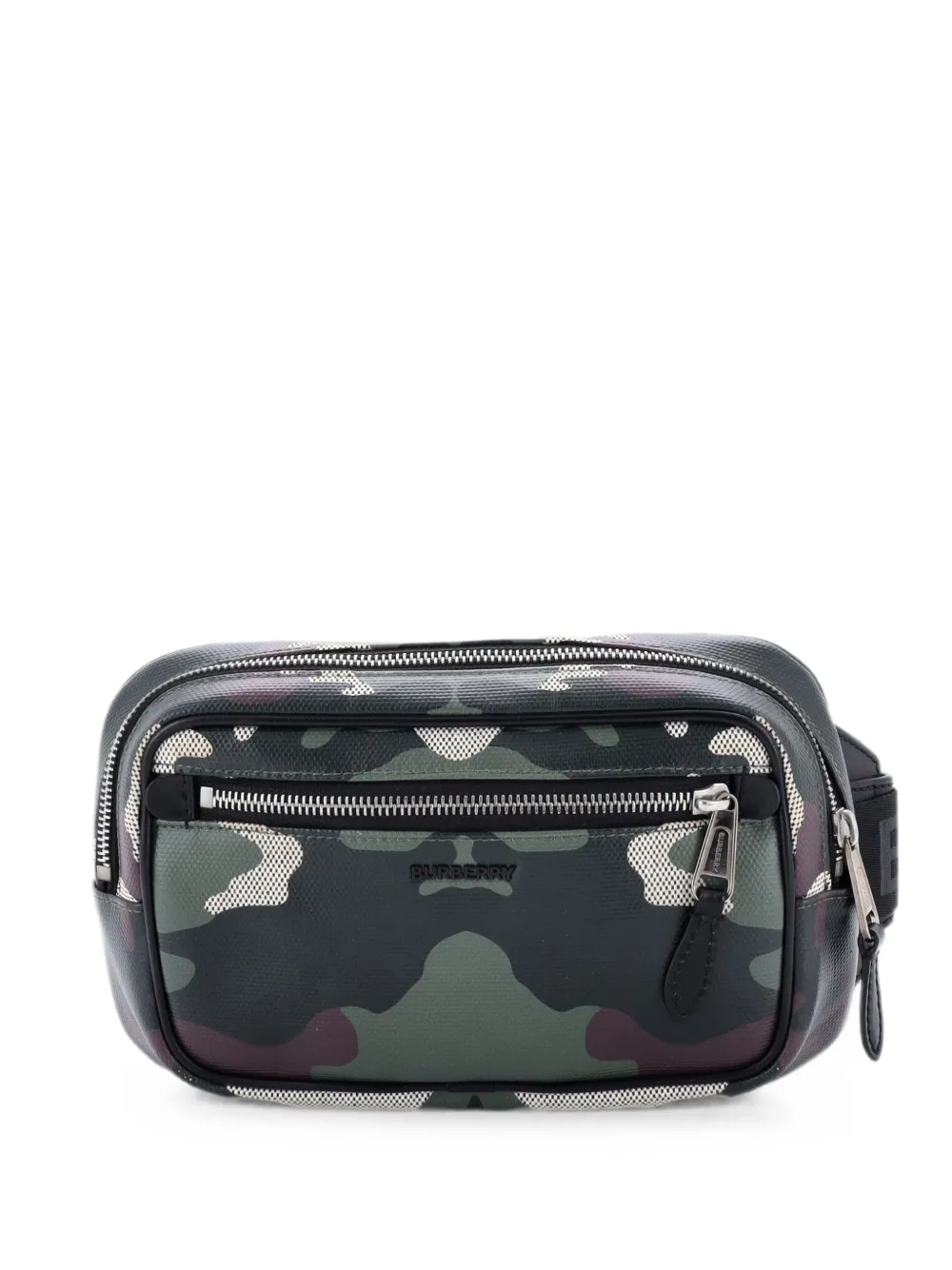 Burberry Pre-Owned Marsupio Bum Bag in tela cerata con stampa camouflage - Verde