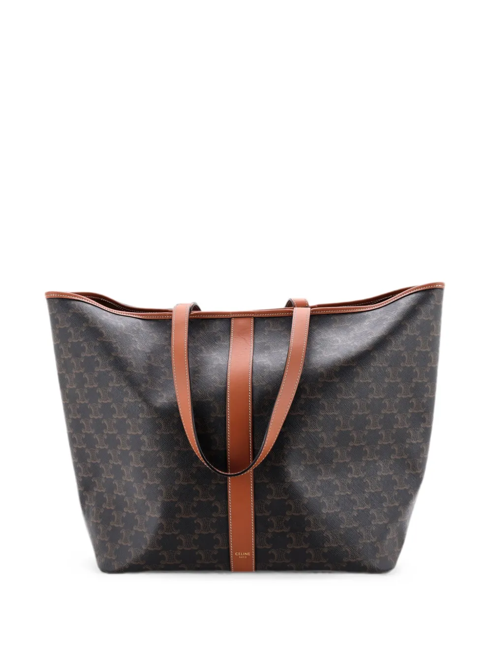 Celine Pre-Owned Cabas Zip Triomphe Coated Canvas Medium tote bag - Brown