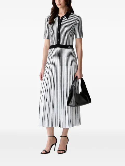 Karl Lagerfeld striped pleated midi dress