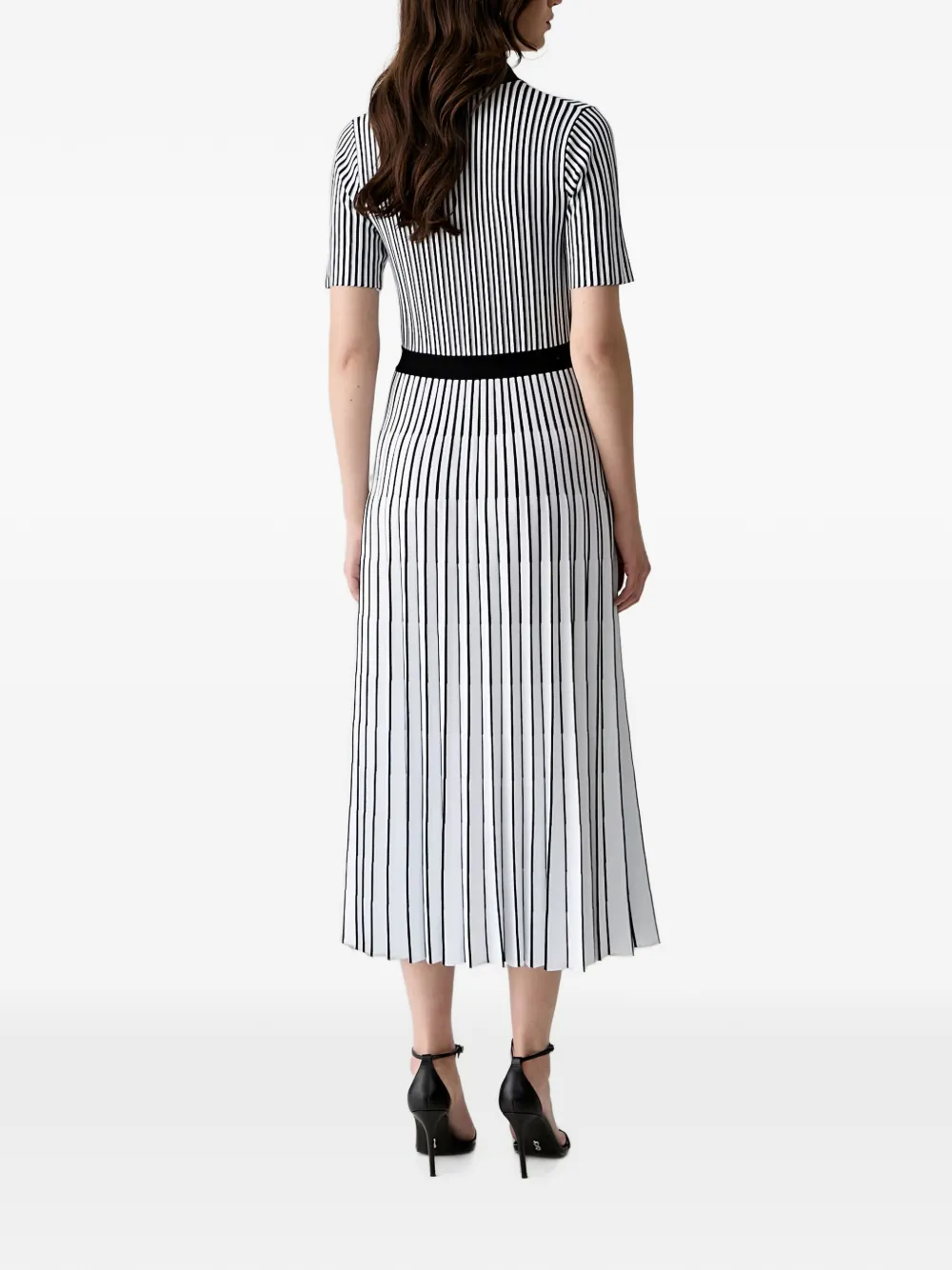 Karl Lagerfeld Gestreepte midi-jurk Wit