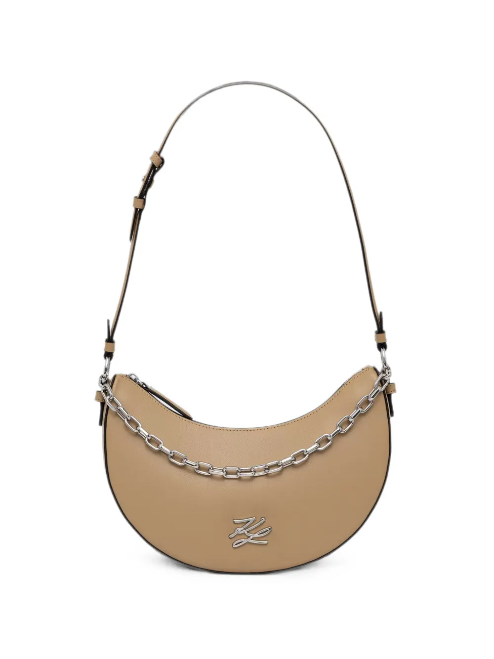 Karl Lagerfeld chain-link logo-plaque shoulder bag - Toni neutri