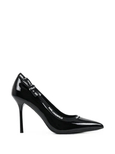 Karl Lagerfeld zapatillas con acabado de charol