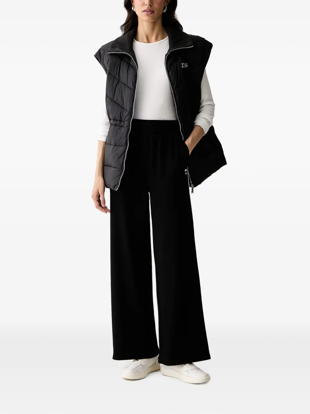 Karl Lagerfeld Broek met geborduurd logo Zwart