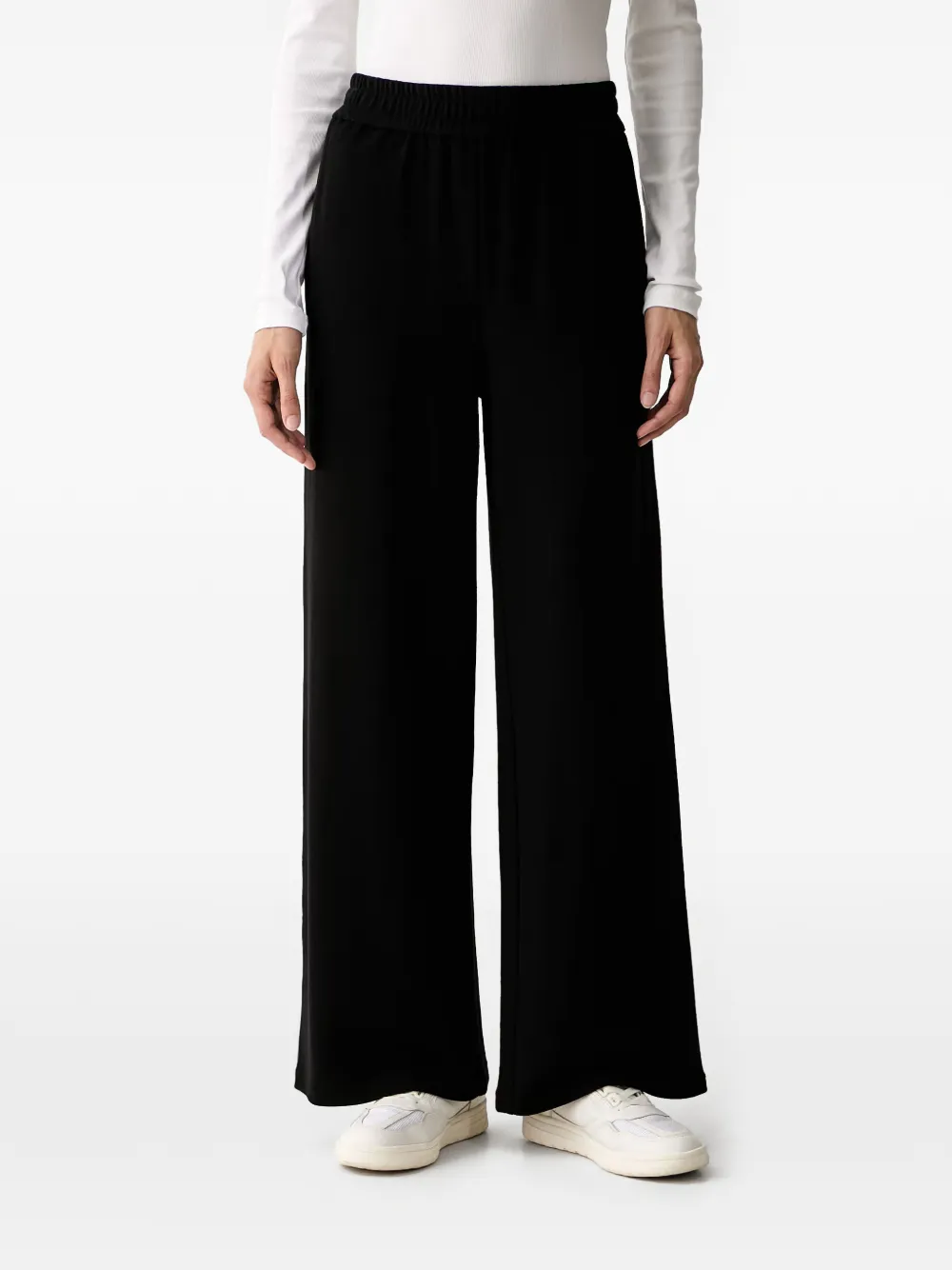 Karl Lagerfeld logo-embroidered side-stripe trousers - Black