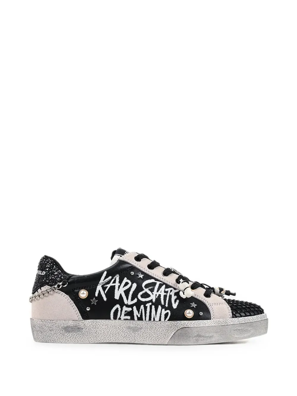 Karl Lagerfeld Skool graffiti-print sneakers - Nero