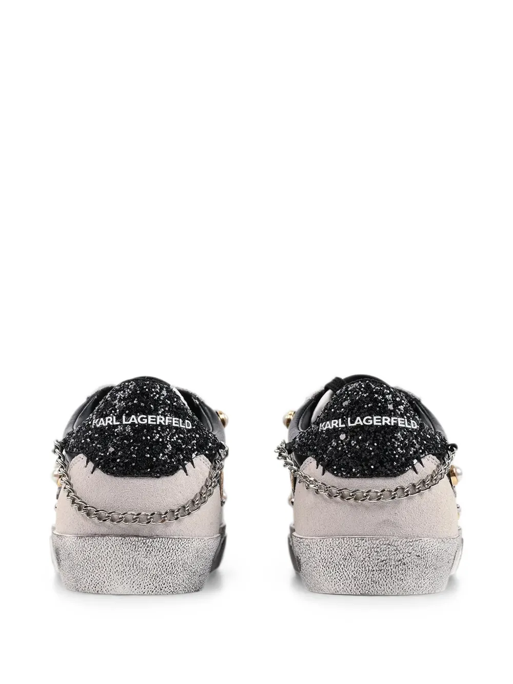 Karl Lagerfeld Skool graffiti-print sneakers Zwart