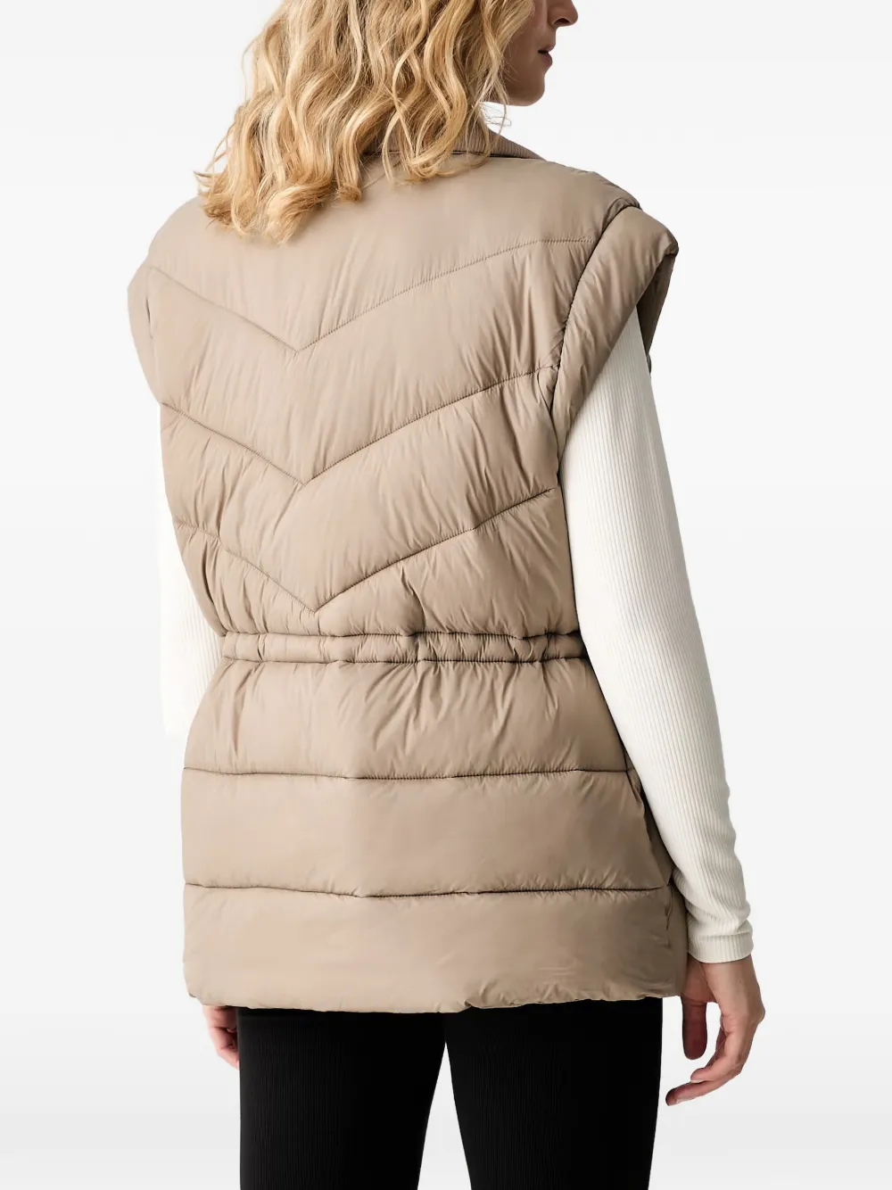 Karl Lagerfeld Bodywarmer met trekkoord Beige