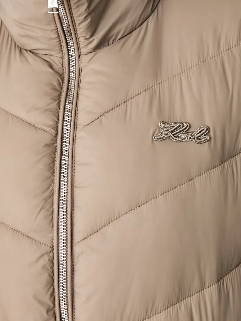 Karl Lagerfeld Bodywarmer met trekkoord Beige