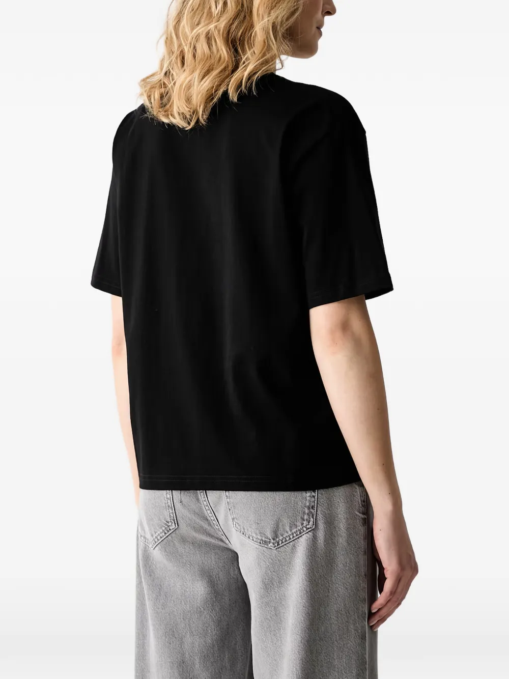 Karl Lagerfeld T-shirt verfraaid met kristallen Zwart