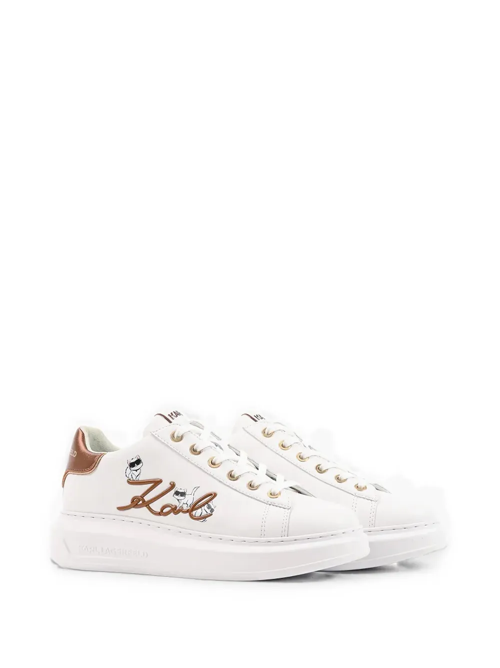 Karl Lagerfeld Kapri logo-patch platform sneakers Wit