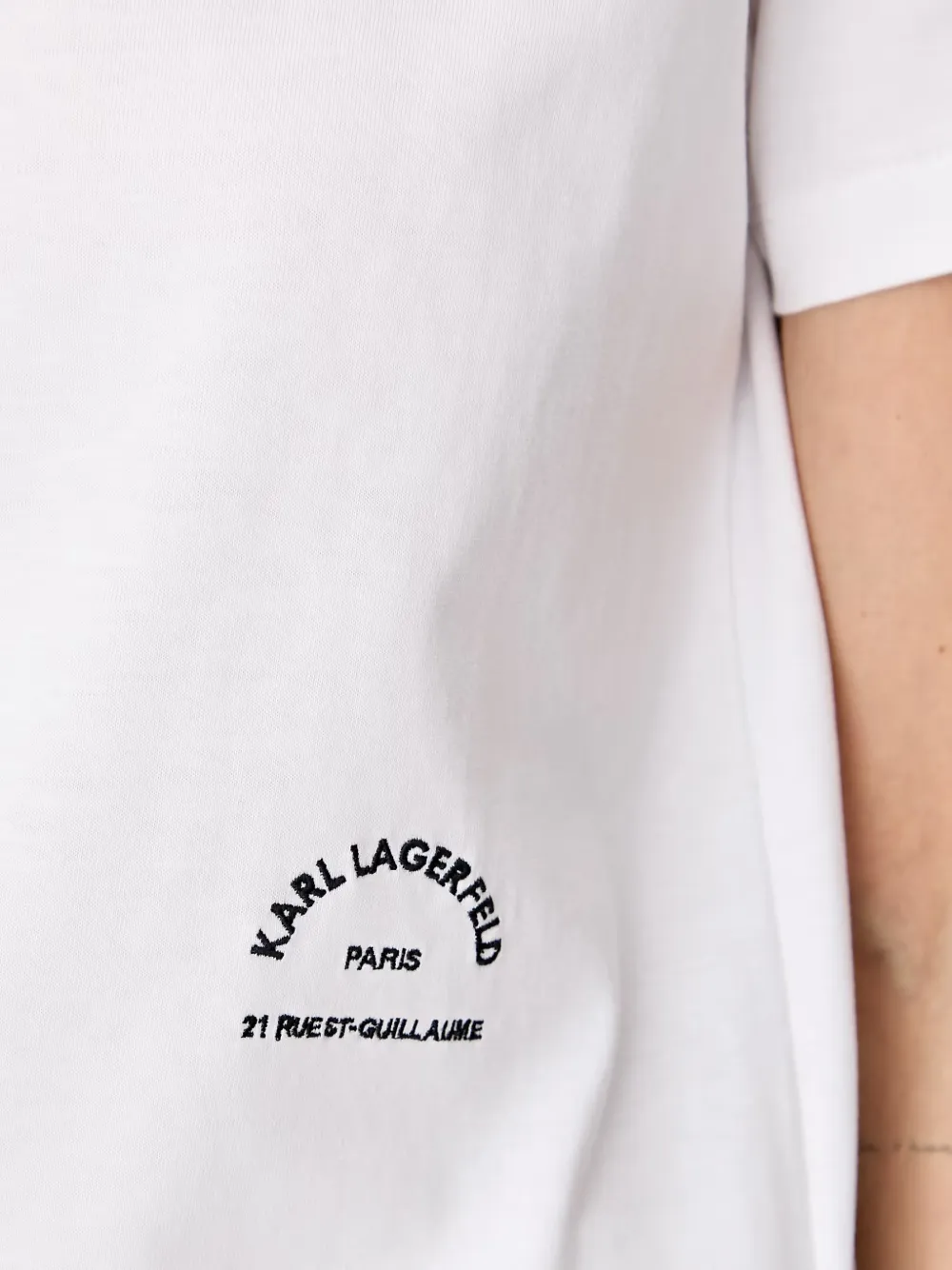 Karl Lagerfeld T-shirt met logoprint met ronde hals Wit