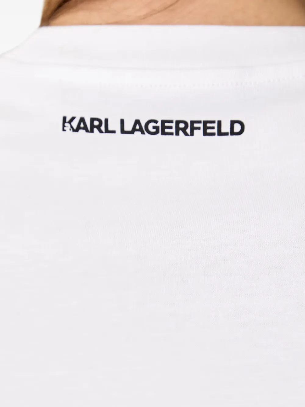 Karl Lagerfeld T-shirt met logoprint met ronde hals Wit