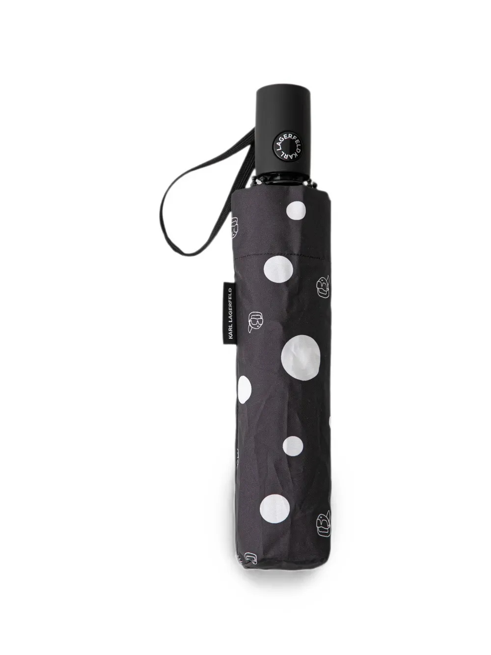 Karl Lagerfeld polka-dot automatic umbrella - Nero