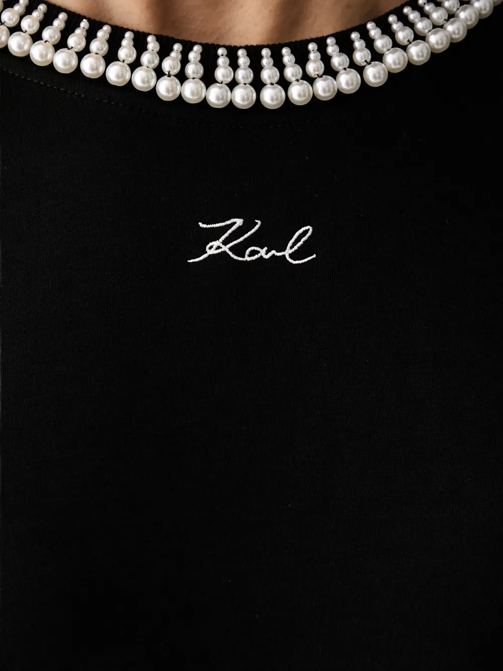 Karl Lagerfeld Trui met geborduurd logo Zwart