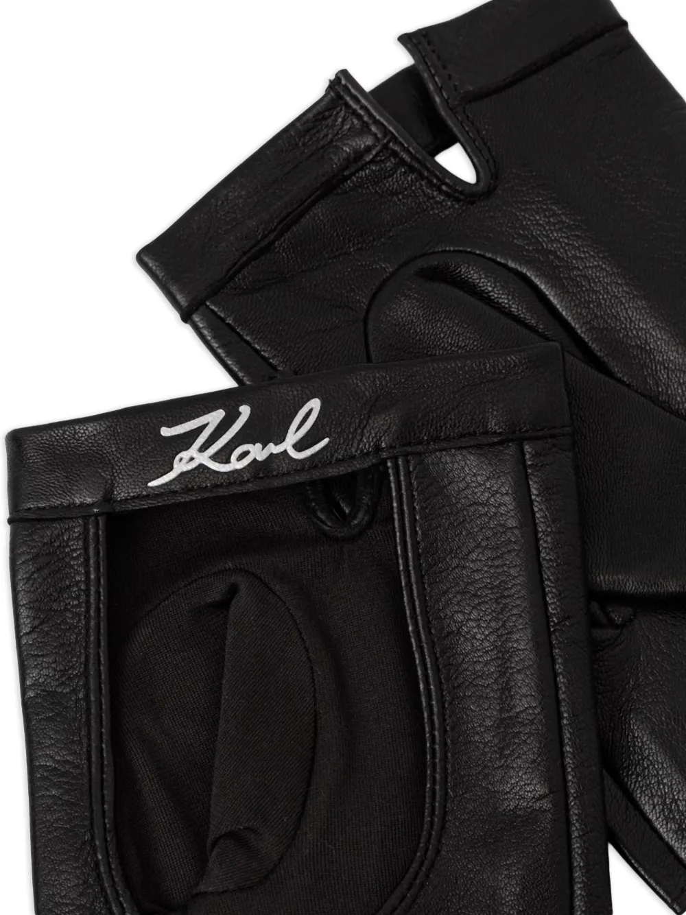 Karl Lagerfeld Vingerloze handschoenen Zwart
