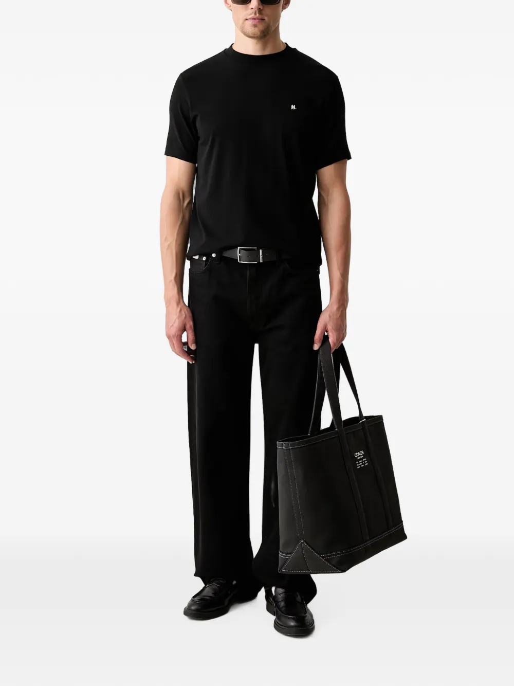 Karl Lagerfeld T-shirt met logoplakkaat Zwart