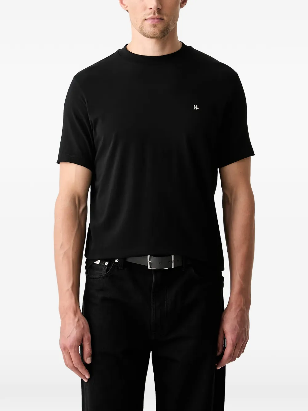 Karl Lagerfeld logo-plaque short-sleeve T-shirt - Nero