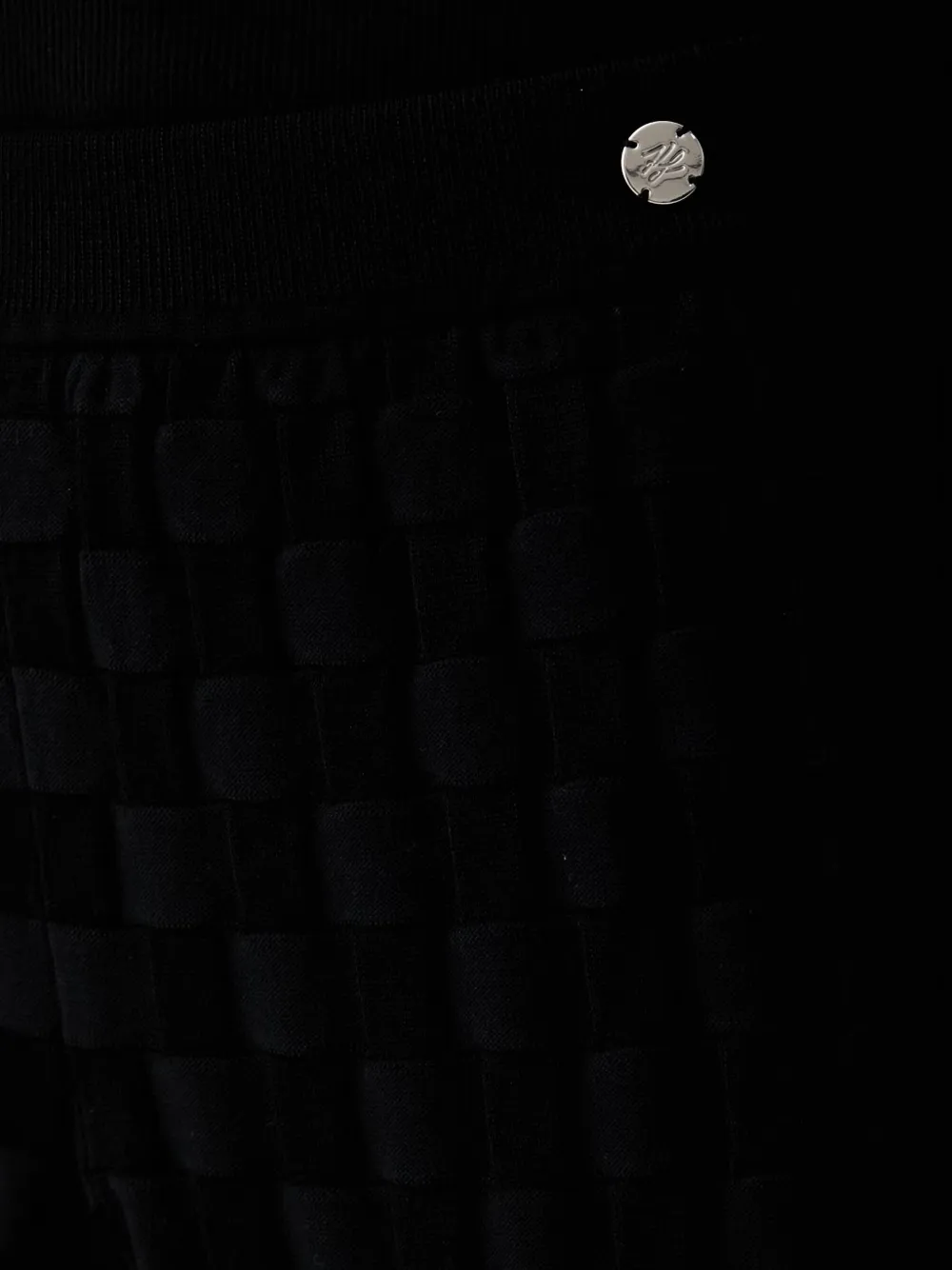 Karl Lagerfeld Geweven broek verfraaid met imitatieparels Zwart