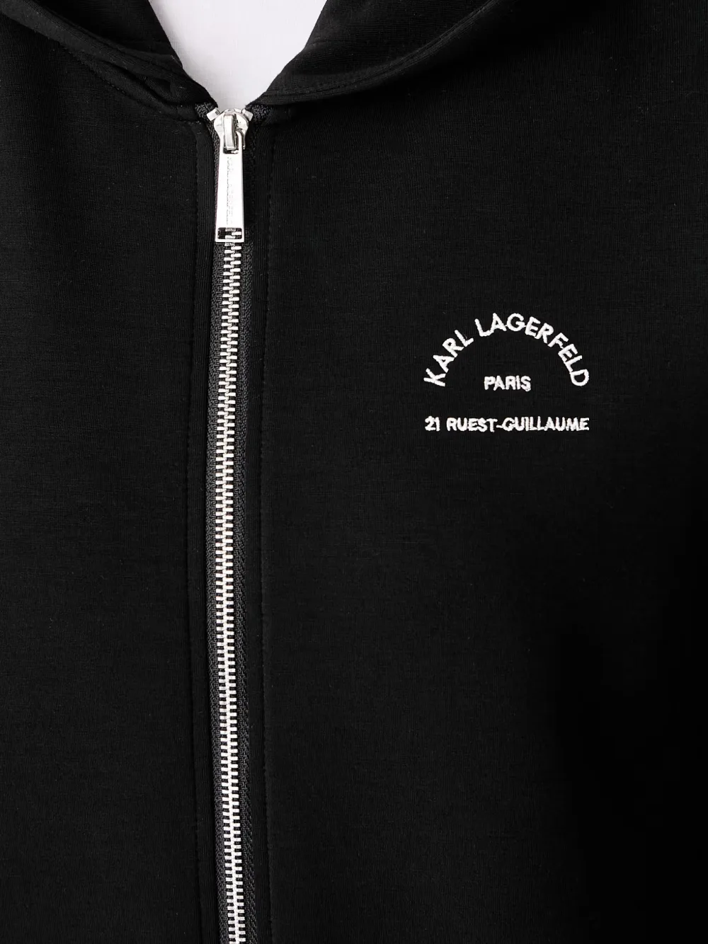 Karl Lagerfeld Rue St-Guillaume hoodie met rits Zwart
