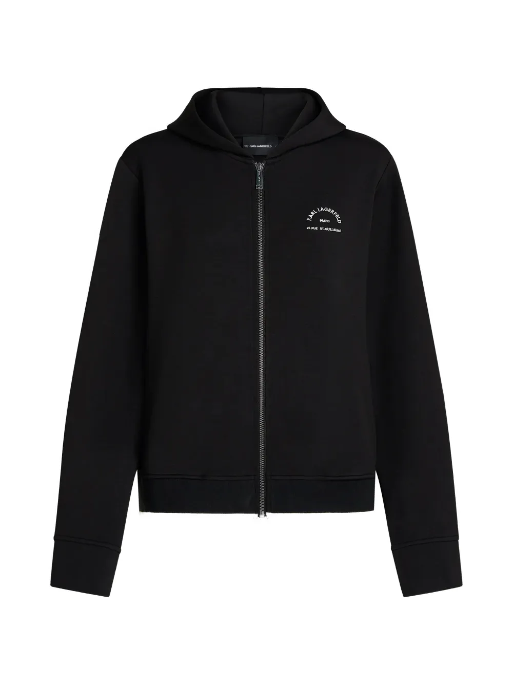 Karl Lagerfeld Rue St-Guillaume hoodie met rits Zwart