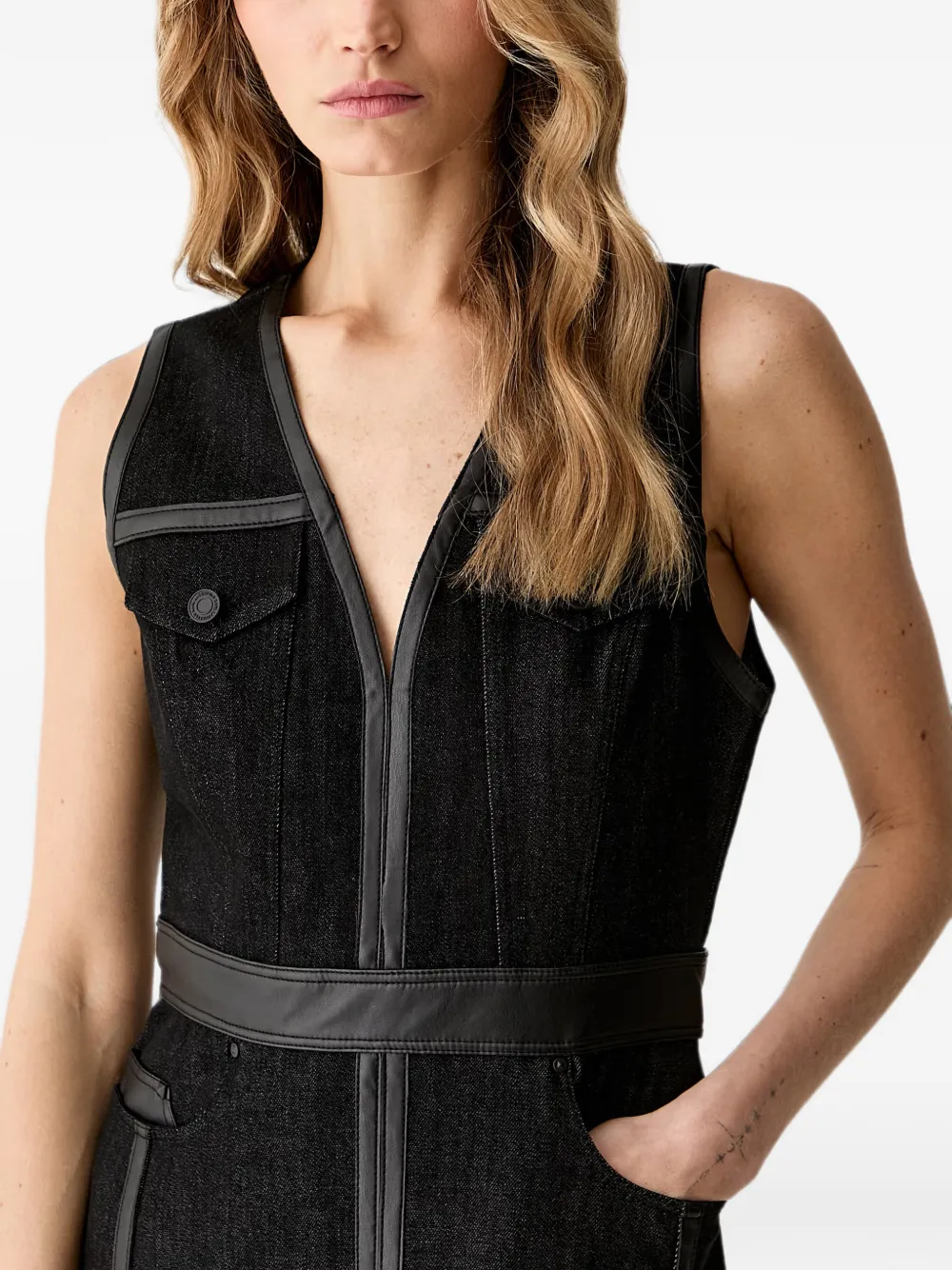Karl Lagerfeld Midi-jurk met vlakken Zwart