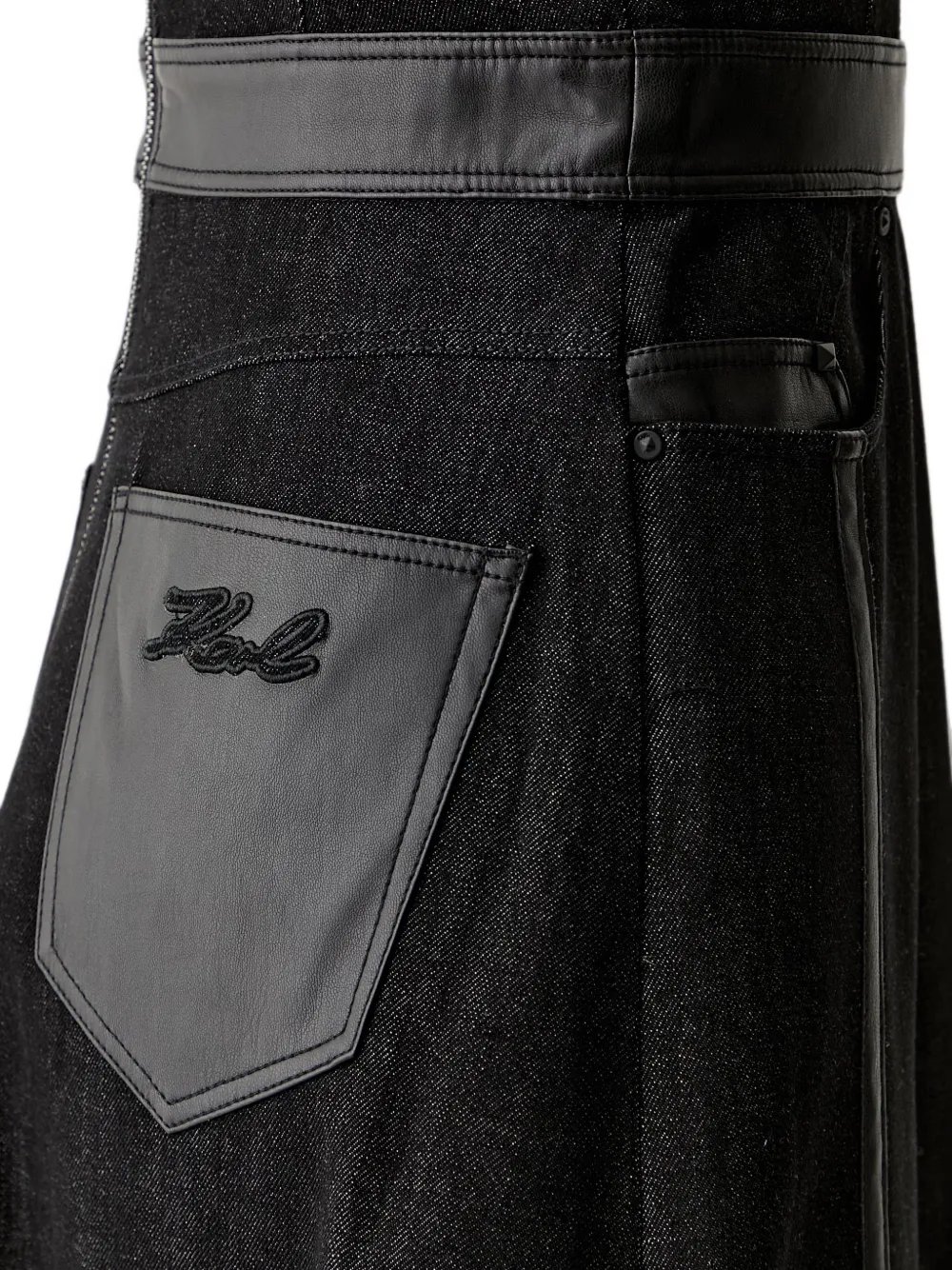 Karl Lagerfeld Midi-jurk met vlakken Zwart