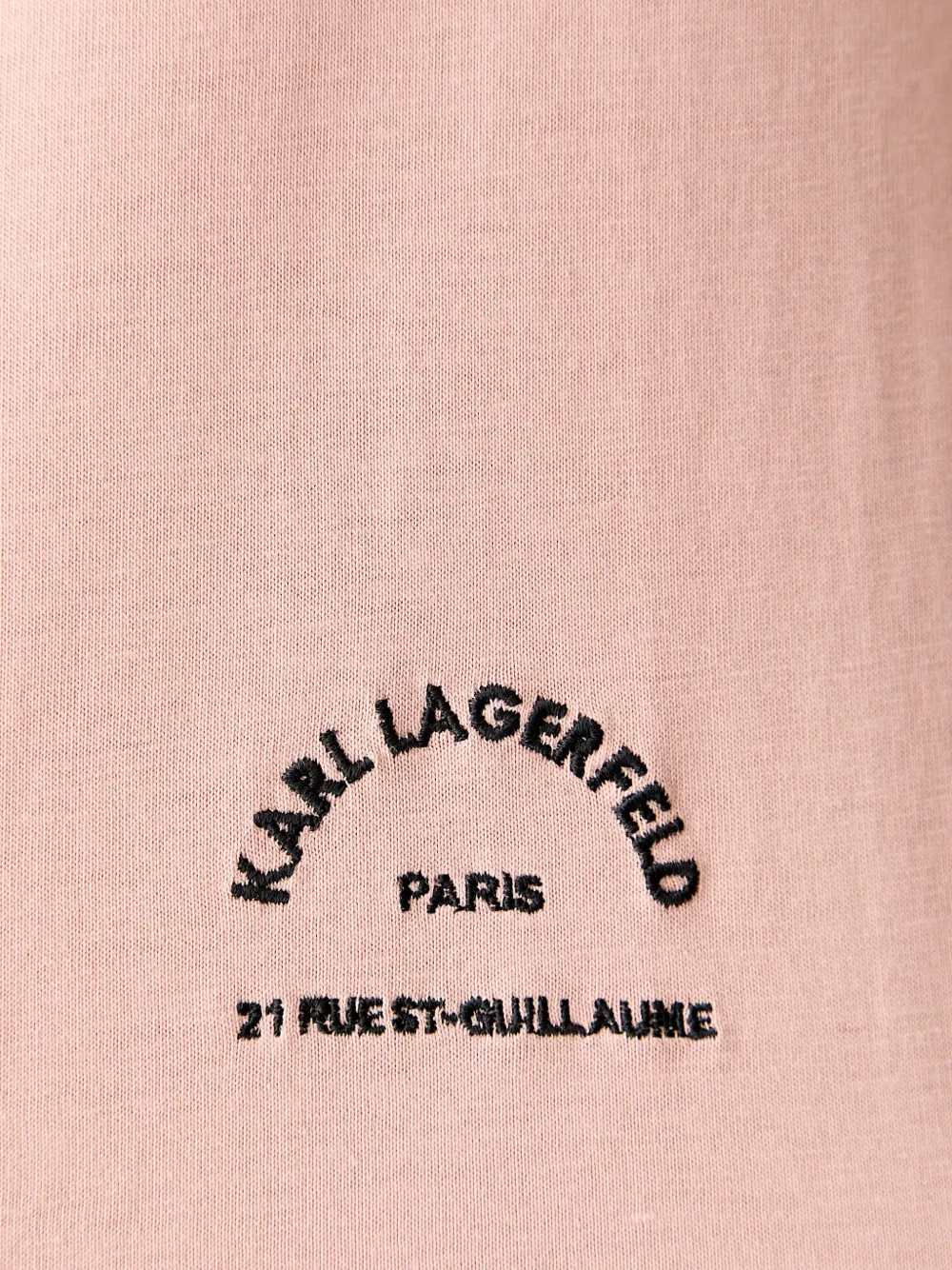Karl Lagerfeld T-shirt met geborduurd logo Roze