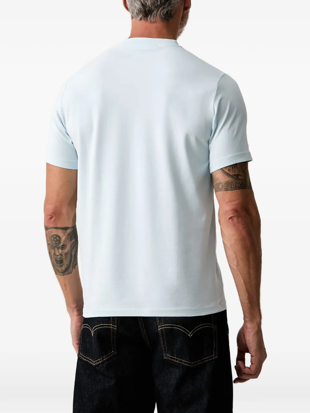 Karl Lagerfeld T-shirt met geborduurd logo Blauw