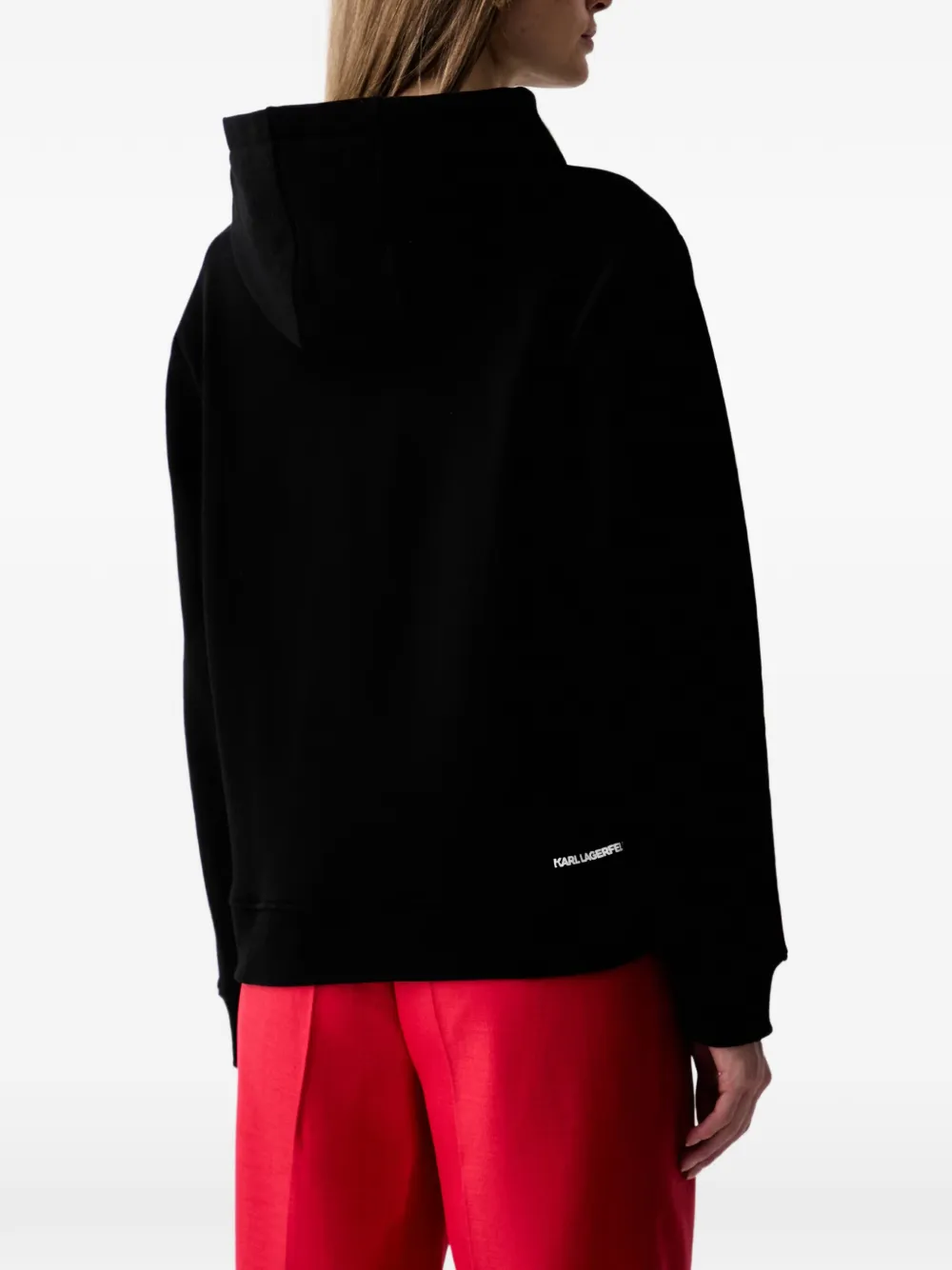 Karl Lagerfeld Hoodie met schetsprint Zwart