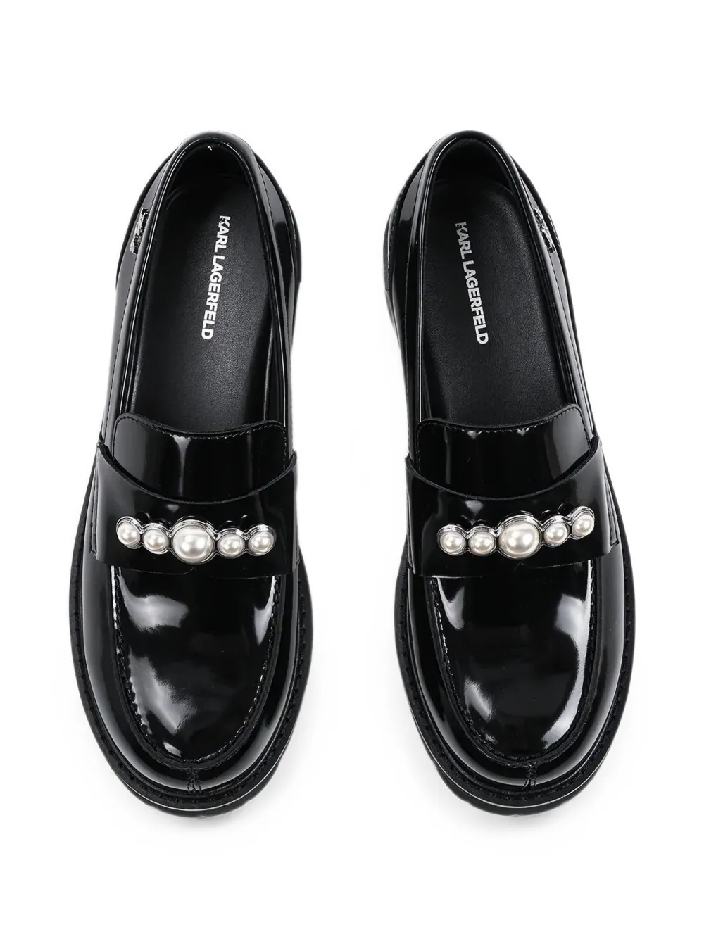 Karl Lagerfeld chunky-sole loafers Zwart