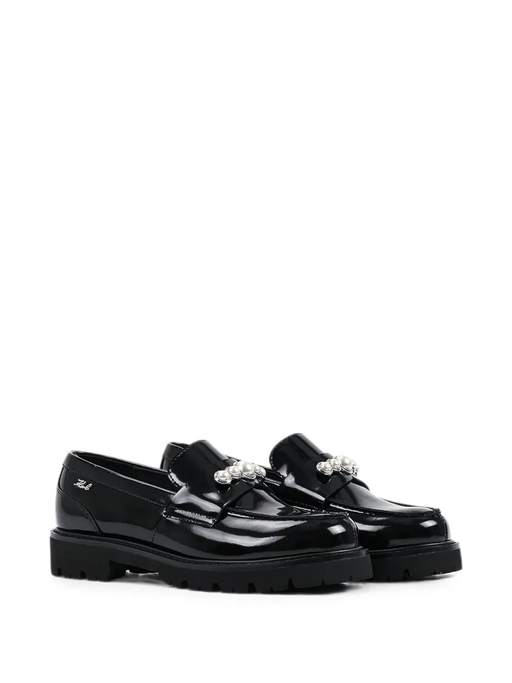 Karl Lagerfeld chunky-sole loafers Zwart