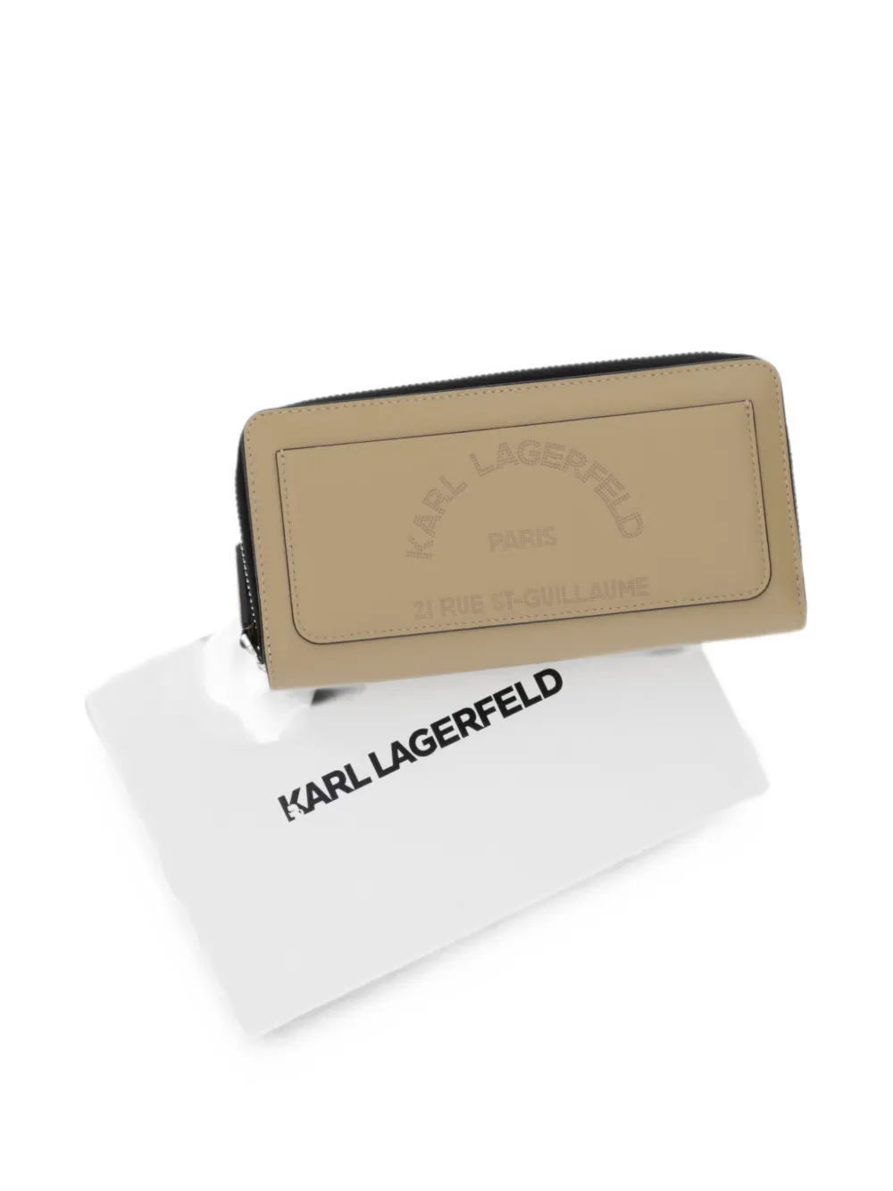 Karl Lagerfeld K Daily logoprint portemonnee Beige