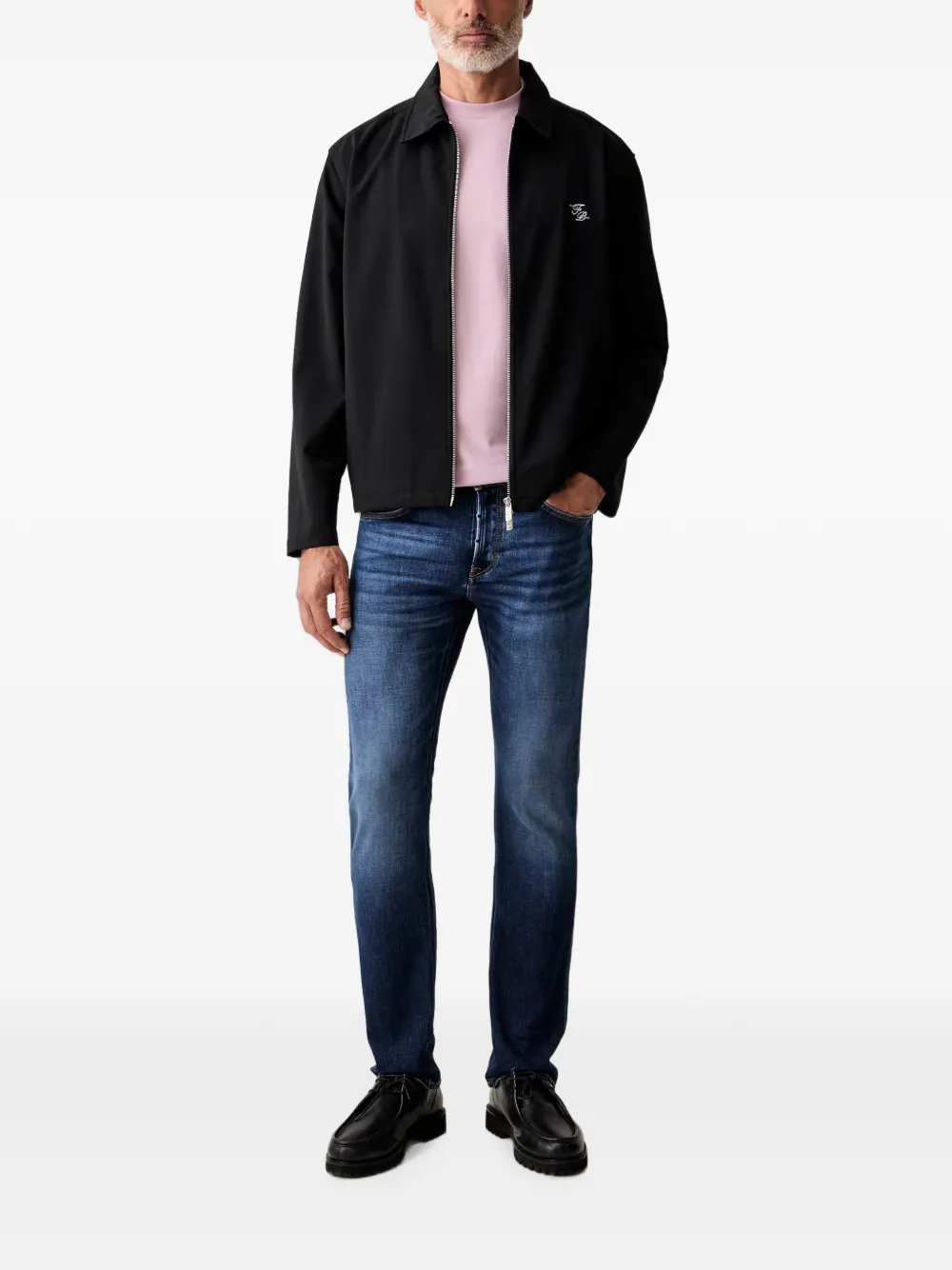 Karl Lagerfeld embroidered-logo T-shirt Roze