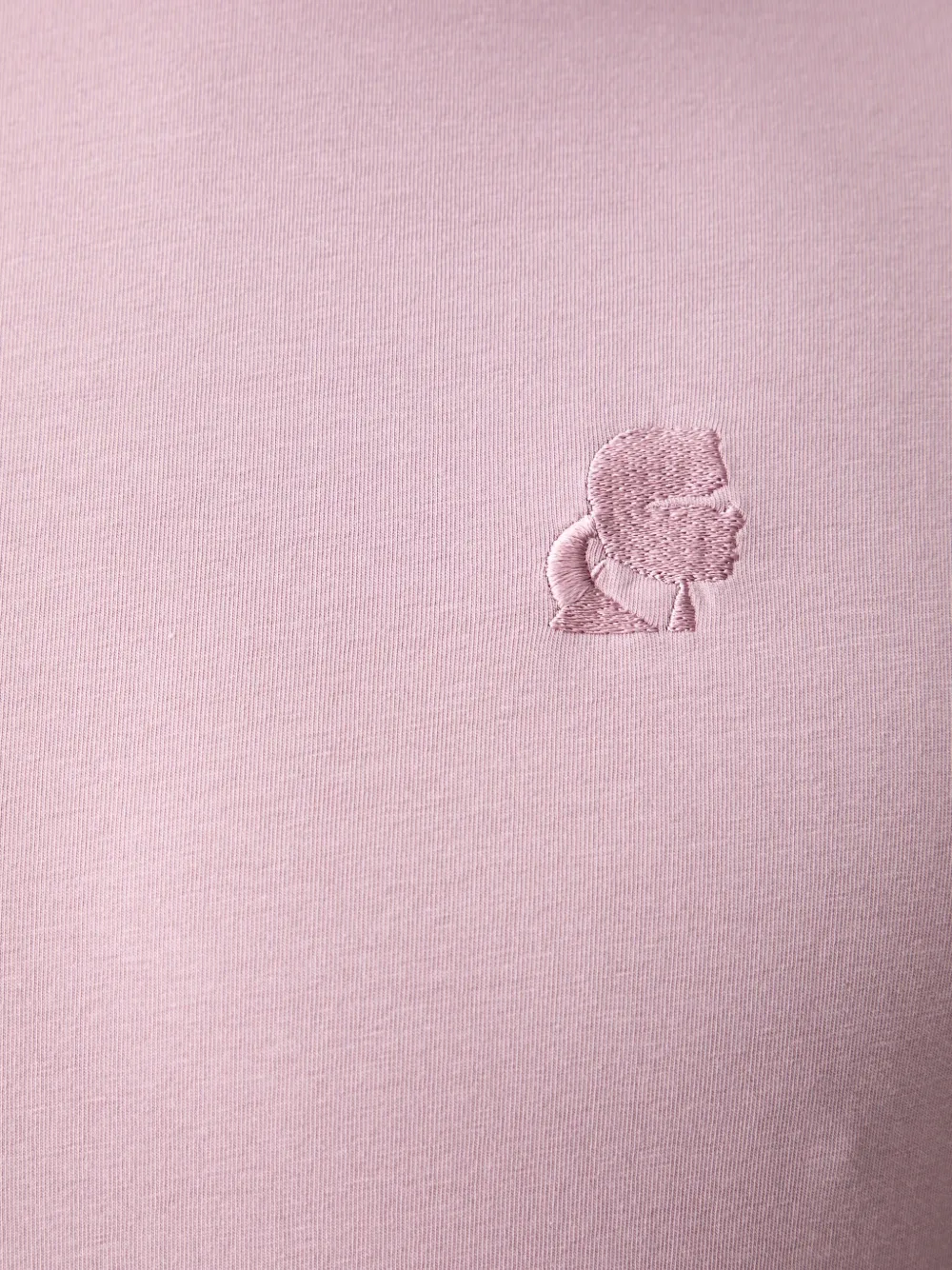 Karl Lagerfeld embroidered-logo T-shirt Roze