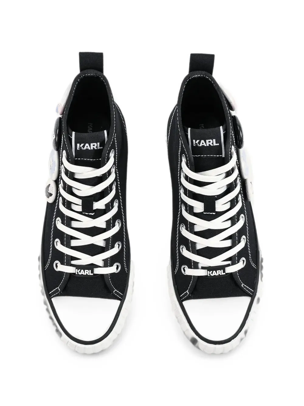 Karl Lagerfeld Kampus Max badge-embellished sneakers Zwart