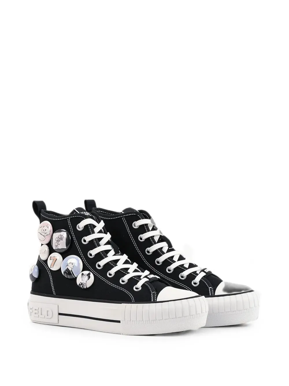 Karl Lagerfeld Kampus Max badge-embellished sneakers Zwart