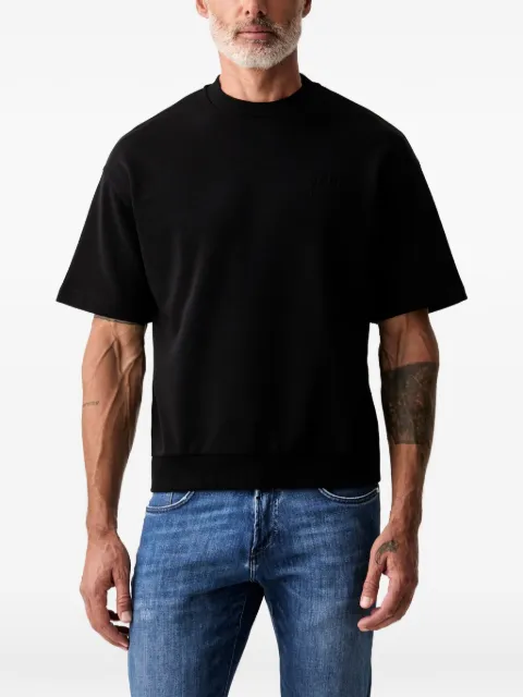 Karl Lagerfeld logo-embroidered ribbed-trim T-shirt