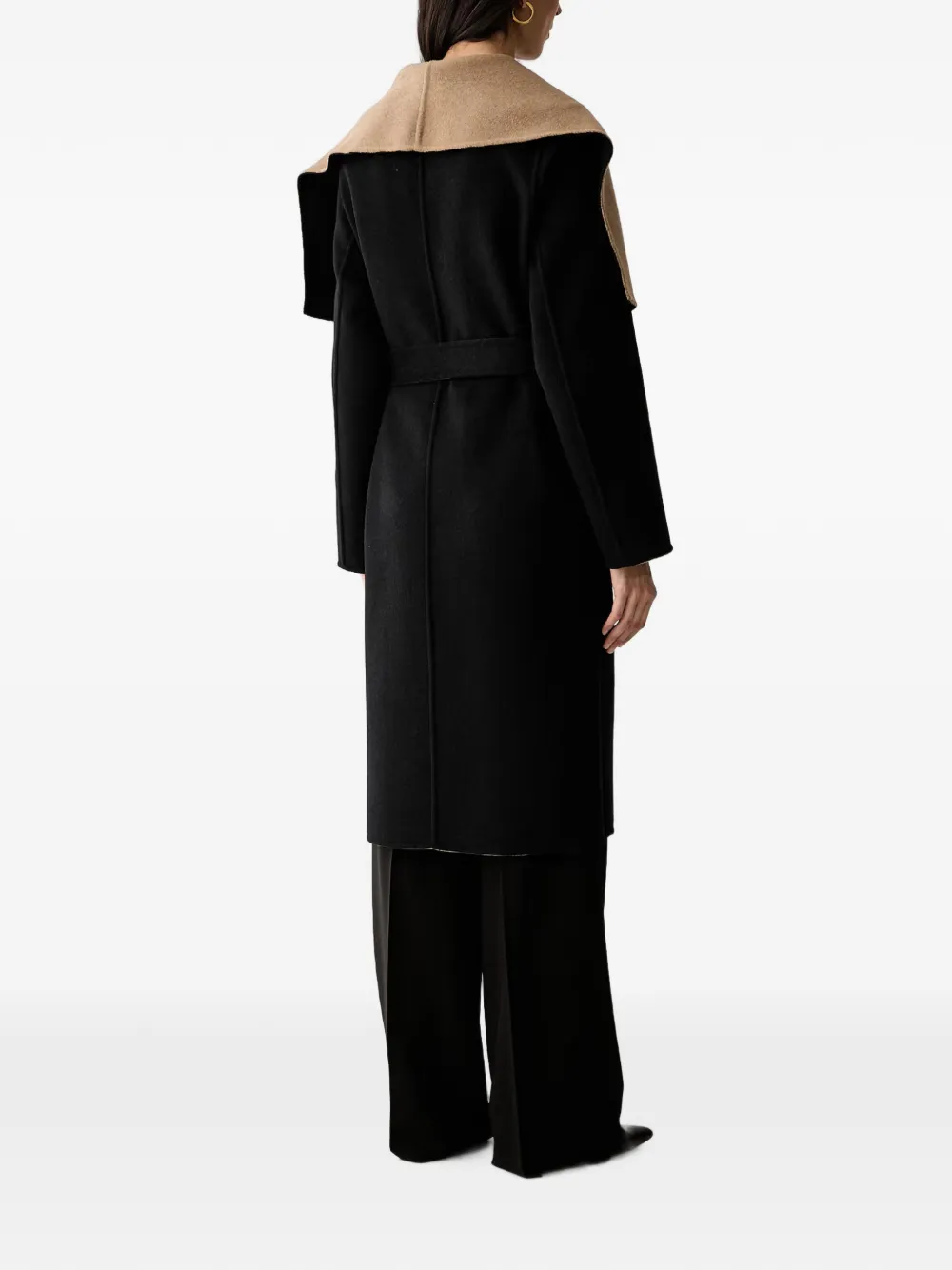 Karl Lagerfeld Mantel met ceintuur Zwart