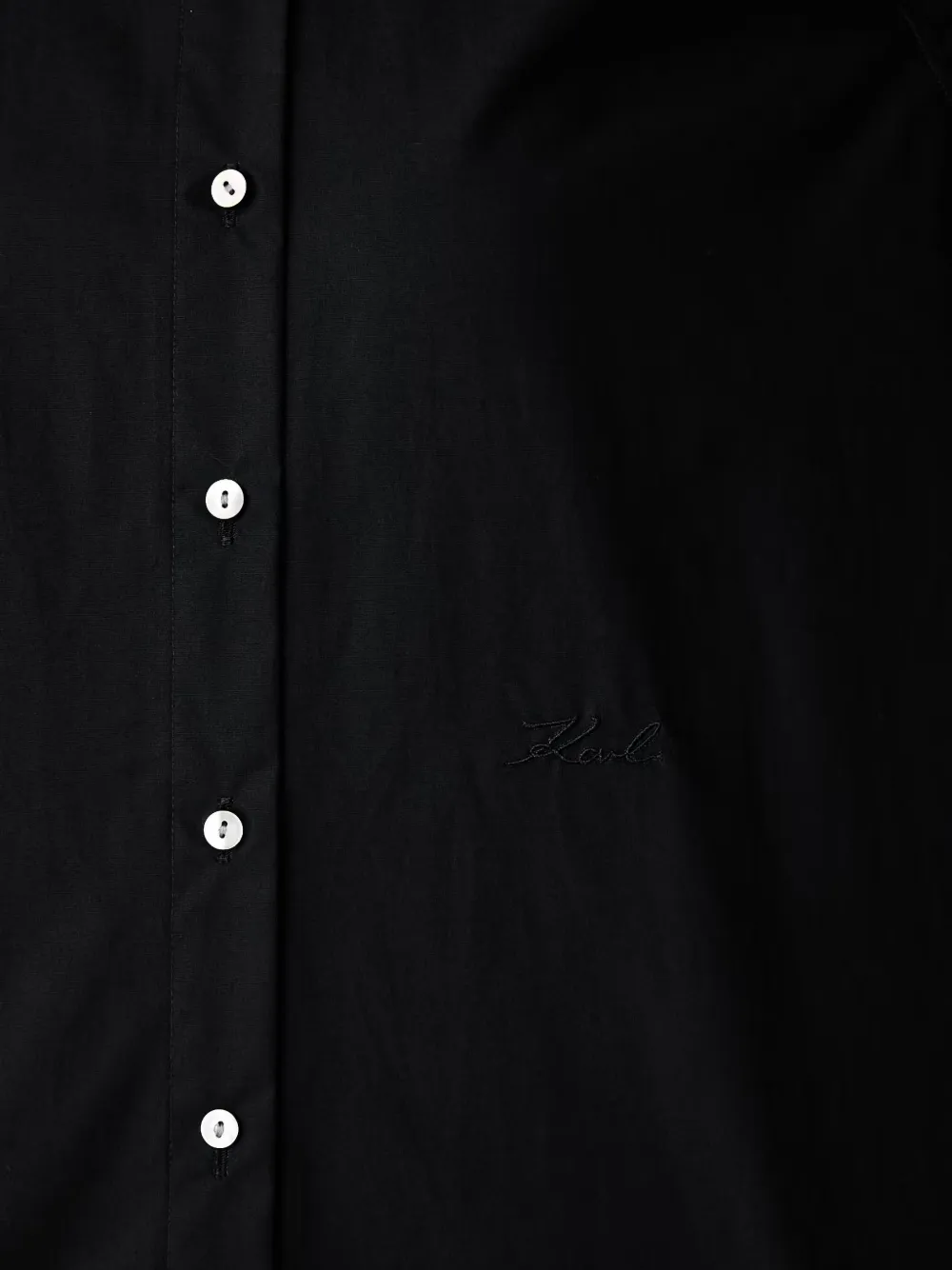 Karl Lagerfeld Overhemd met geborduurd logo Zwart