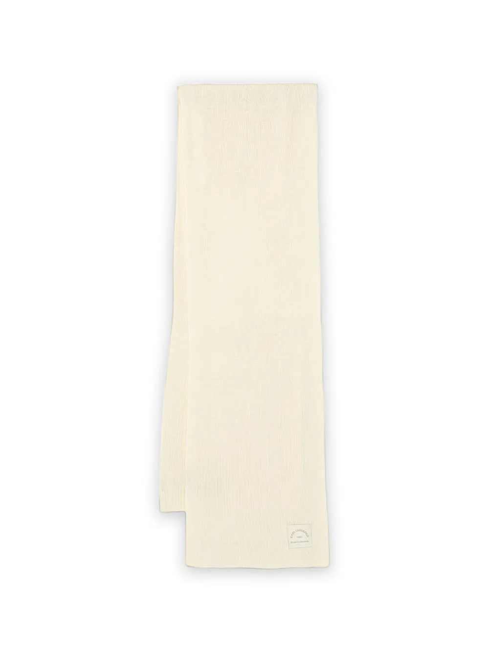 Karl Lagerfeld logo-patch ribbed scarf - Toni neutri