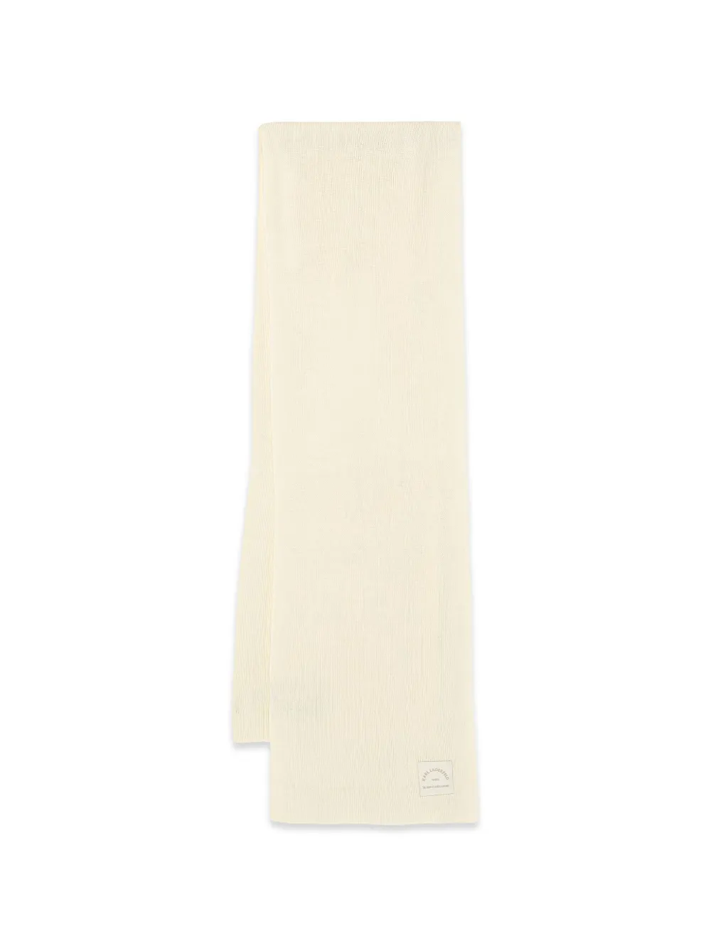 Karl Lagerfeld logo-patch ribbed scarf - Toni neutri