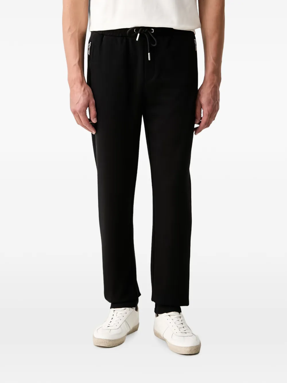 Karl Lagerfeld drawstring zipped-pocket track pants - Schwarz