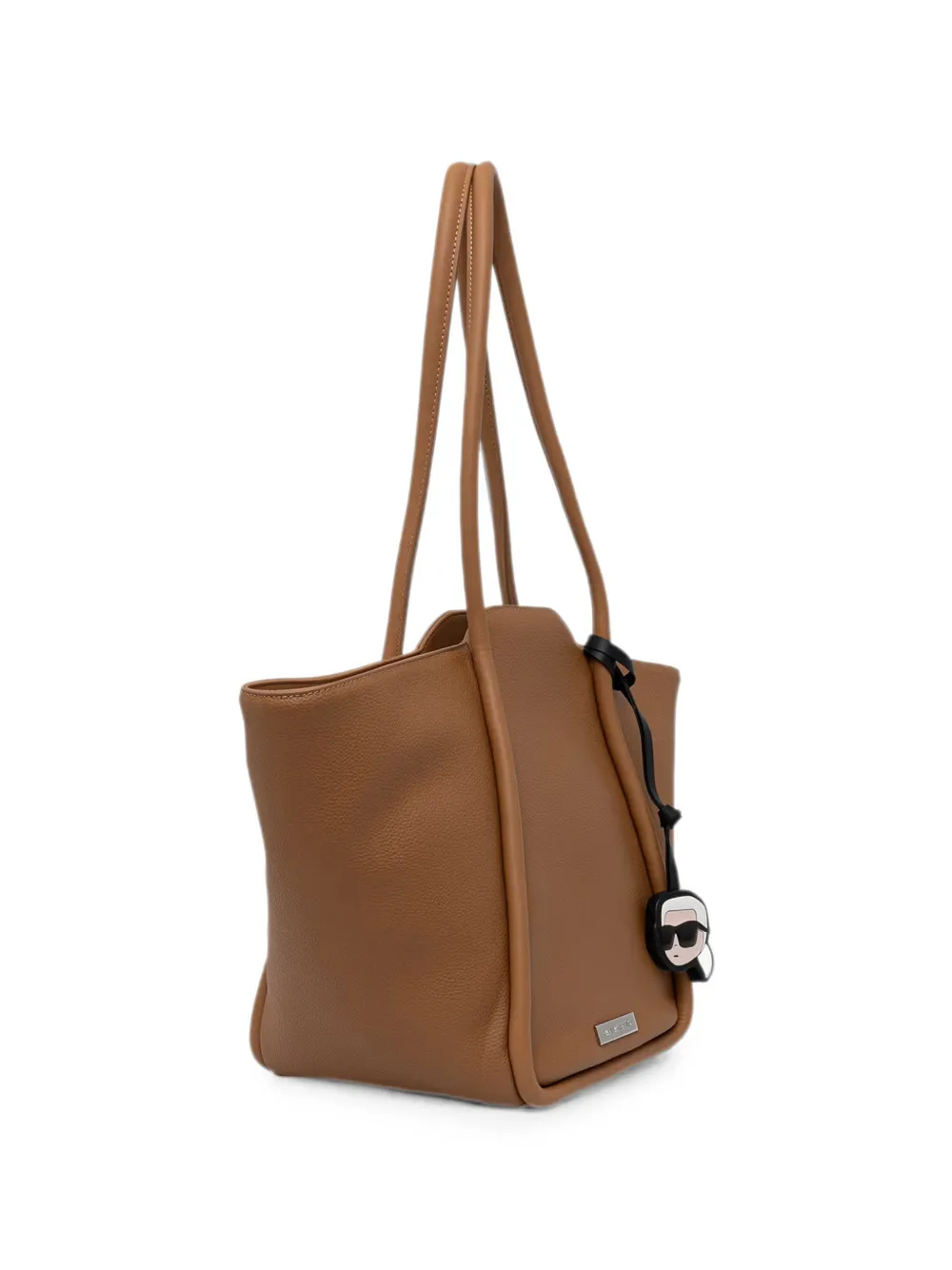 Karl Lagerfeld Shopper met logoplakkaat Bruin