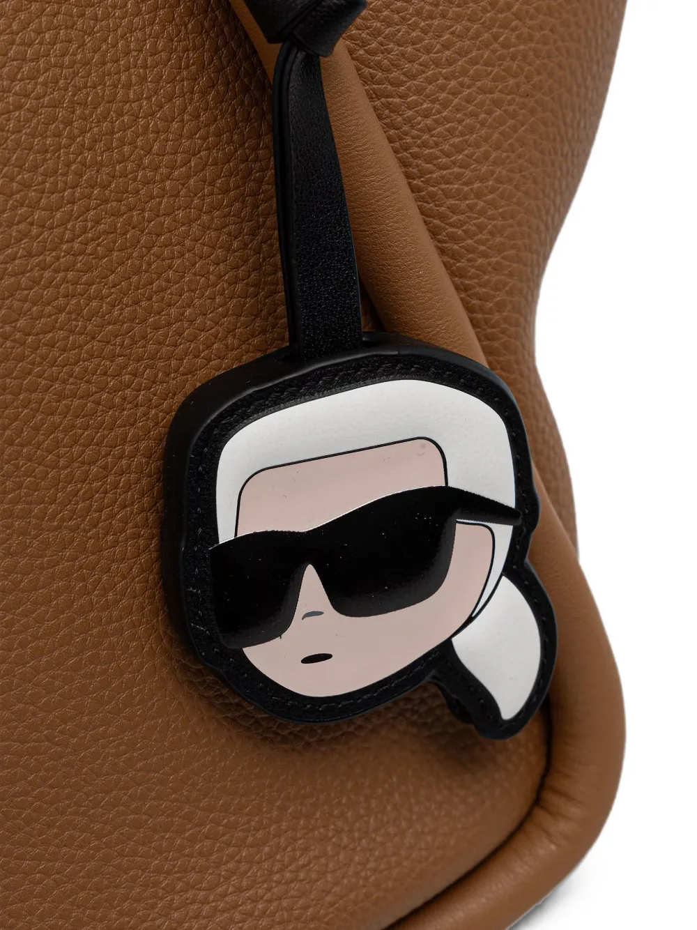 Karl Lagerfeld Shopper met logoplakkaat Bruin