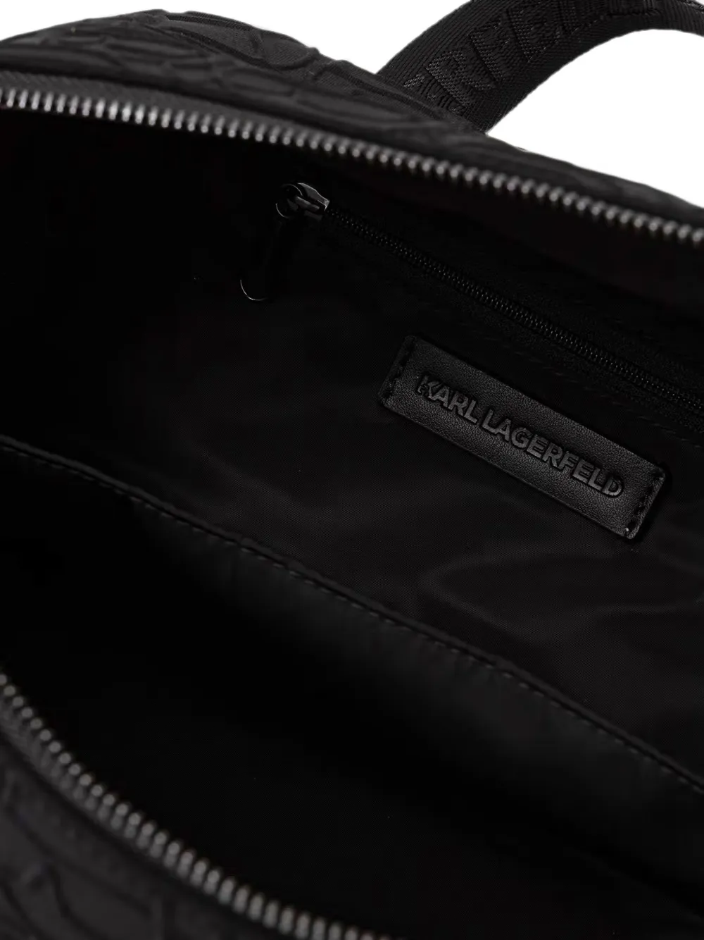 Karl Lagerfeld Make-uptas met logo-patroon Zwart