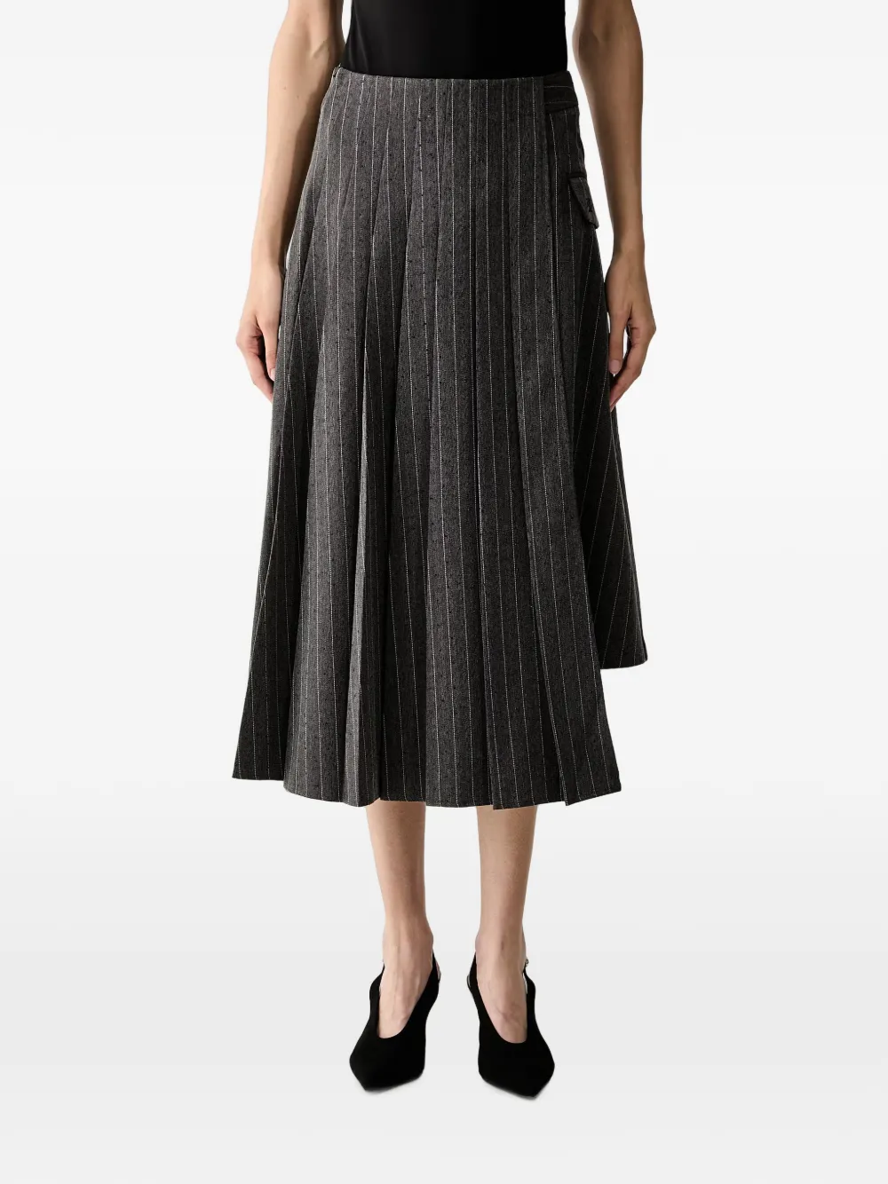 Karl Lagerfeld pinstripe asymmetric skirt - Grey