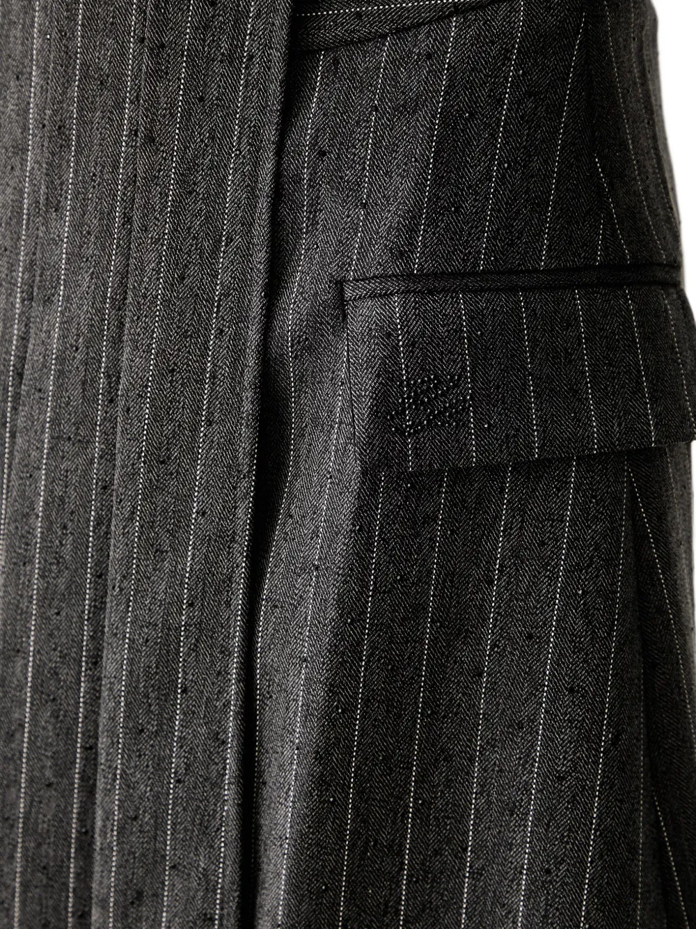 Karl Lagerfeld Asymmetrische rok met krijtstreep Grijs