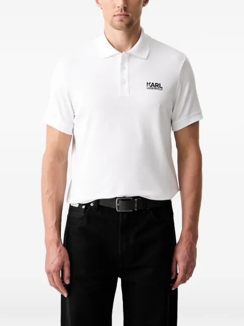 Karl Lagerfeld logo-print short-sleeve polo shirt