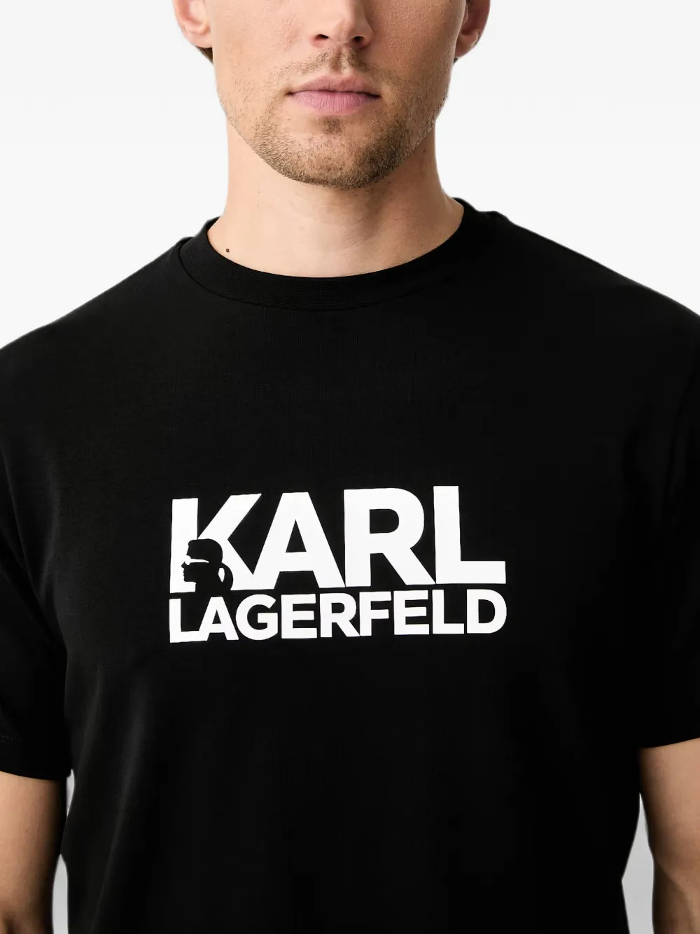 Karl Lagerfeld T-shirt met logoprint Zwart